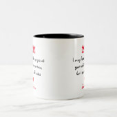 Hinweis zur Liebe, um Personalisierte Namen-Tasse  Zweifarbige Tasse (Mittel)