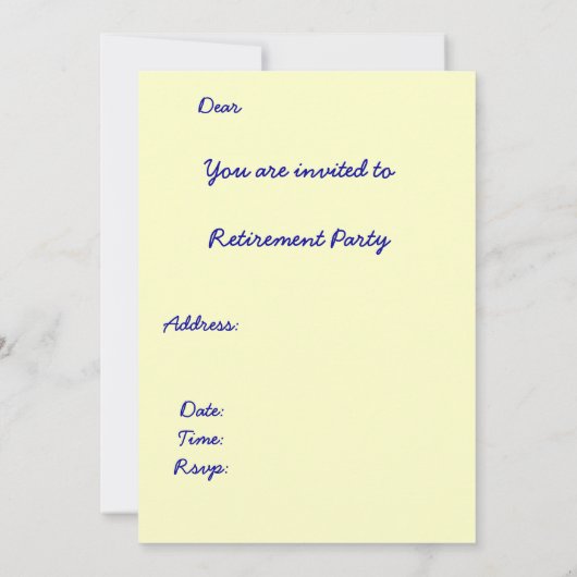 Hinweis zur Party Einladung für das Leere Schiff (Rückseite)