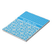 Hinweis zur Personalisierung: Polkas, Daisis, Blau Notizblock (Rotiert)