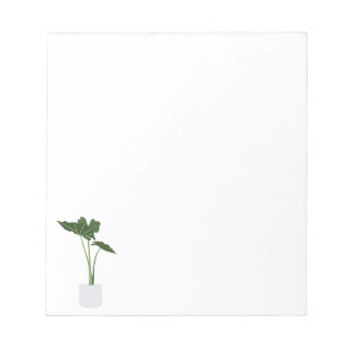 Hinweis zur Pflanze des gepotteten Alocasia-Hauses Notizblock