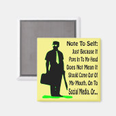 Hinweis zur Selbstverwirklichung, nur weil es in m Magnet (Vorderseite/Rückseite)