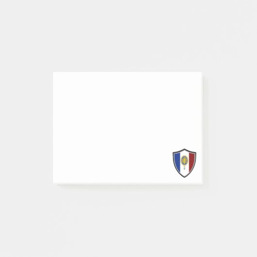 Hinweise auf französische Flagge Post-it Klebezettel (Vorderseite)