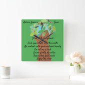 Hinweise aus einem Baum Quadratische Wanduhr (Zuhause)