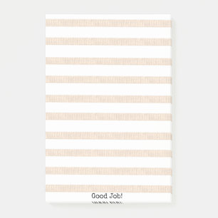 Hinweise Beige und Weiße Streifen Post-it Klebezettel