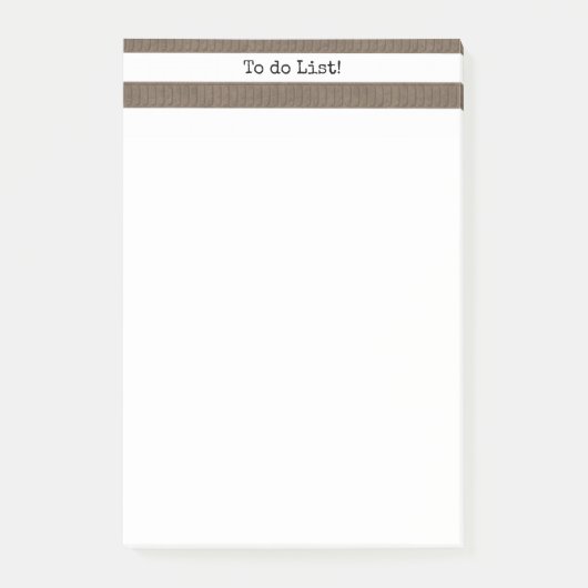 Hinweise Braun und Weiß Streifen Post-it Klebezettel (Vorderseite)