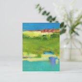 Hinweise für Abstrakte grüne Kunst Postkarte (Stehend Vorderseite)