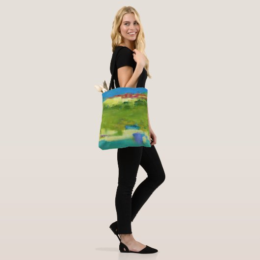 Hinweise für Abstrakte grüne Kunst Tasche (Am Model)