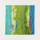 Hinweise für Abstrakte grüne Kunst Wandteppich (Vorderseite (Horizontal))