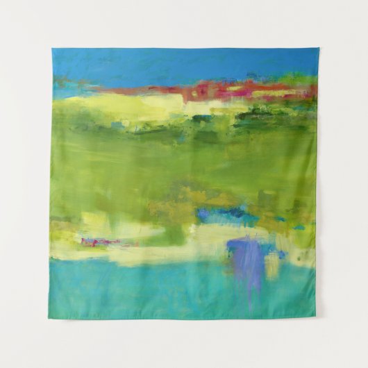 Hinweise für Abstrakte grüne Kunst Wandteppich (Vorderseite)