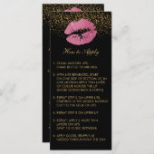 Hinweise für den hübschen rosa Glitzer Lip 3 (Vorne/Hinten)