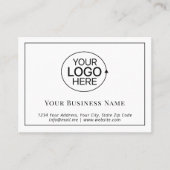 Hinweise für die Logo-Kleidung Visitenkarte (Vorderseite)