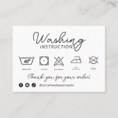 Hinweise für die Logo-Kleidung Visitenkarte (Rückseite)