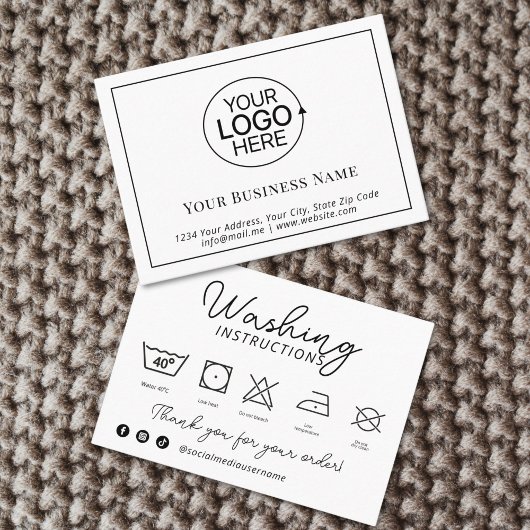 Hinweise für die Logo-Kleidung Visitenkarte