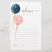 Hinweise für die Mama als Karte (Vorderseite)