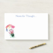 Hinweise für eine gedachte Wasserfarbenlampe Post-it Klebezettel (Auf Schreibtisch)