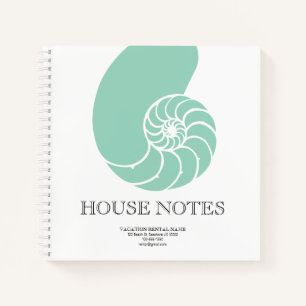 HINWEISE FÜR FERIENHAUS - NAUTILUS-Notebook Notizblock