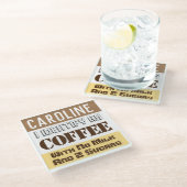 Hinweise für Getränke mit Namen Glasuntersetzer (Schrägansicht)