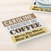 Hinweise für Getränke mit Namen Glasuntersetzer