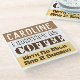 Hinweise für Getränke mit Namen Glasuntersetzer