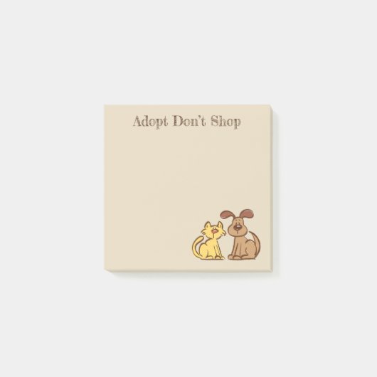 Hinweise für Hunde und Katzen Post-it Klebezettel (Vorderseite)