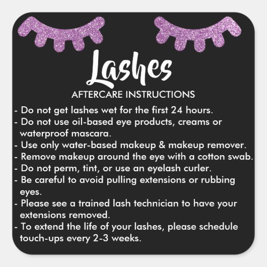 HINWEISE FÜR LASTEN QUADRATISCHER AUFKLEBER (Vorderseite)