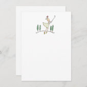 Hinweise für Lulu / Golf Outing / 4.5 x 6.25 Flach Dankeskarte (Vorne/Hinten)