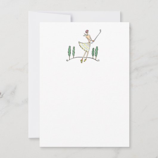 Hinweise für Lulu / Golf Outing / 4.5 x 6.25 Flach Dankeskarte (Vorderseite)