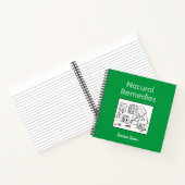Hinweise für natürliche pflanzliche Heilmittel mit Notizblock (Innenseite)