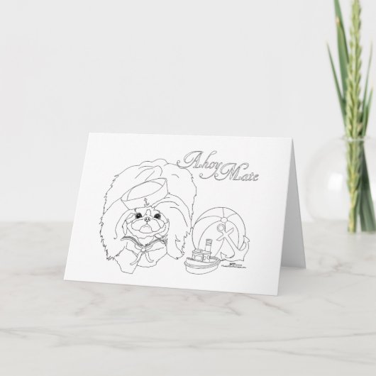 Hinweise für Pekingese Feiertagskarte (Vorderseite)