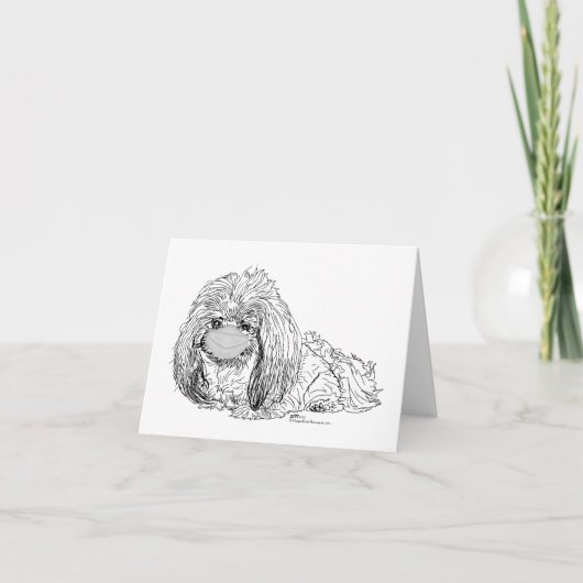 Hinweise für Pekingese Feiertagskarte (Vorderseite)