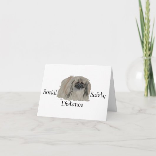 Hinweise für Pekingese Feiertagskarte (Vorderseite)