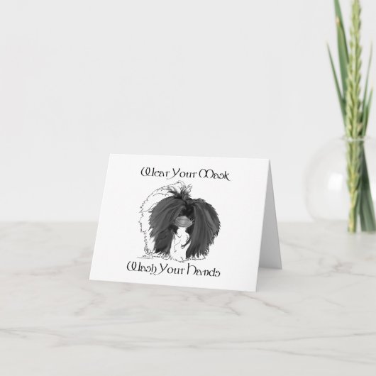 Hinweise für Pekingese Feiertagskarte (Vorderseite)