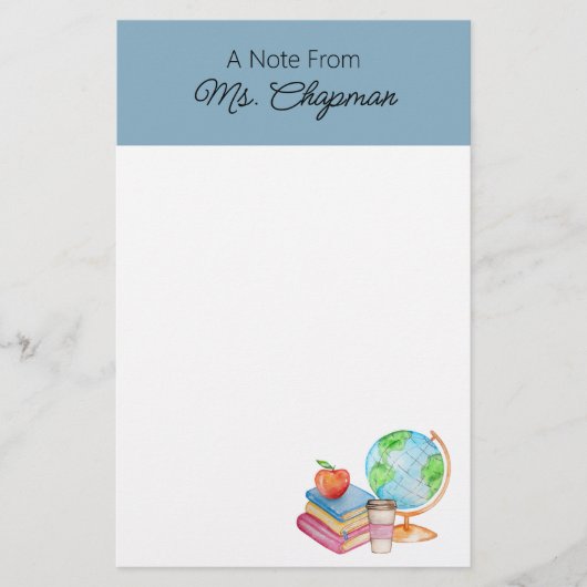 Hinweise für Schullehrer Briefpapier (Vorderseite)