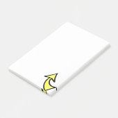 Hinweise Gelbe Pfeilrichtung Post-it Klebezettel (angewinkelt)