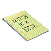 Hinweise in einem Buch, gelbe Notizblöcke, Spiralf Notizblock (Rechte Seite)