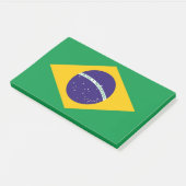 Hinweise mit der Flagge Brasiliens Post-it Klebezettel (angewinkelt)