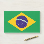 Hinweise mit der Flagge Brasiliens Post-it Klebezettel (Auf Schreibtisch)
