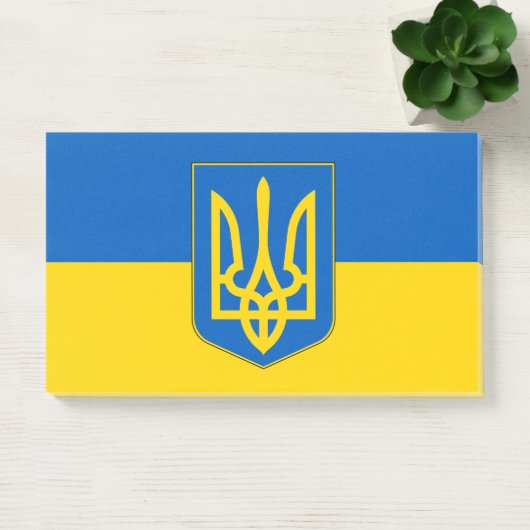 Hinweise mit der Flagge der Ukraine Post-it Klebezettel (Büro)