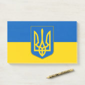Hinweise mit der Flagge der Ukraine Post-it Klebezettel (Auf Schreibtisch)