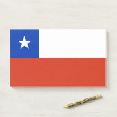 Hinweise mit der Flagge des Chilen Post-it Klebezettel (Auf Schreibtisch)