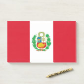 Hinweise mit der Flagge Perus Post-it Klebezettel (Auf Schreibtisch)