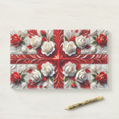 Hinweise mit englischer Rose Post-it Klebezettel (Auf Schreibtisch)