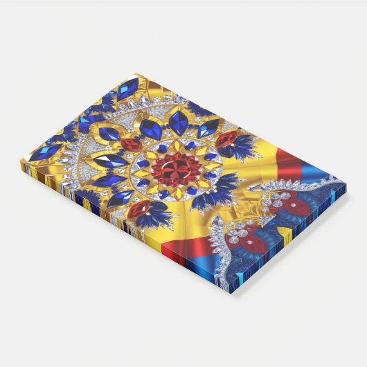 Hinweise mit rumänischen Farben Post-it Klebezettel (angewinkelt)