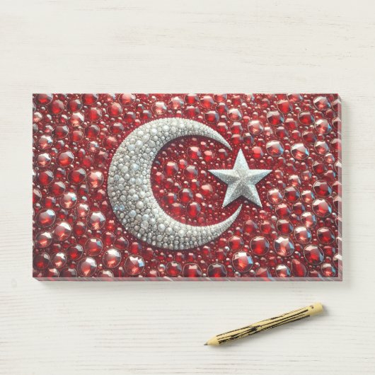 Hinweise mit türkischen Farben Post-it Klebezettel (Auf Schreibtisch)