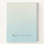 Hinweise & Muskeln Chic Script Monogram Gradient B Notizblock (Rückseite)