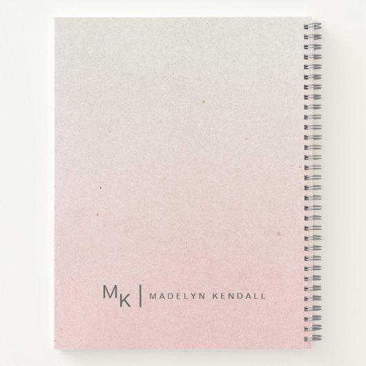 Hinweise & Muskeln Chic Script Monogram Gradient P Notizblock (Rückseite)