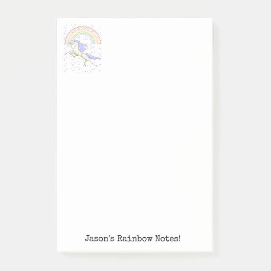 Hinweise Rainbow Unicorful Post-it Klebezettel (Vorderseite)