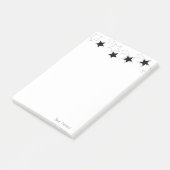 Hinweise Schwarz-Weiß-Stars Post-it Klebezettel (angewinkelt)