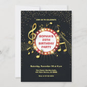 Hinweise und Clef Birthday Einladung (Vorderseite)