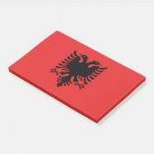 Hinweise unter der Flagge Albaniens Post-it Klebezettel (angewinkelt)